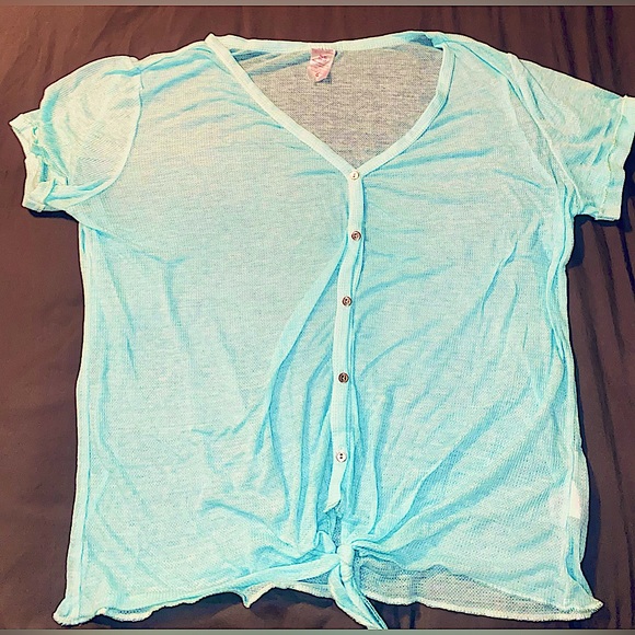 No Boundaries Tops - Casual mint green top